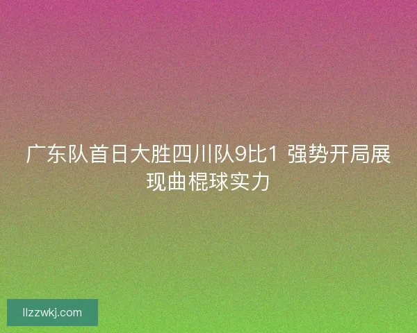 广东队首日大胜四川队9比1 强势开局展现曲棍球实力